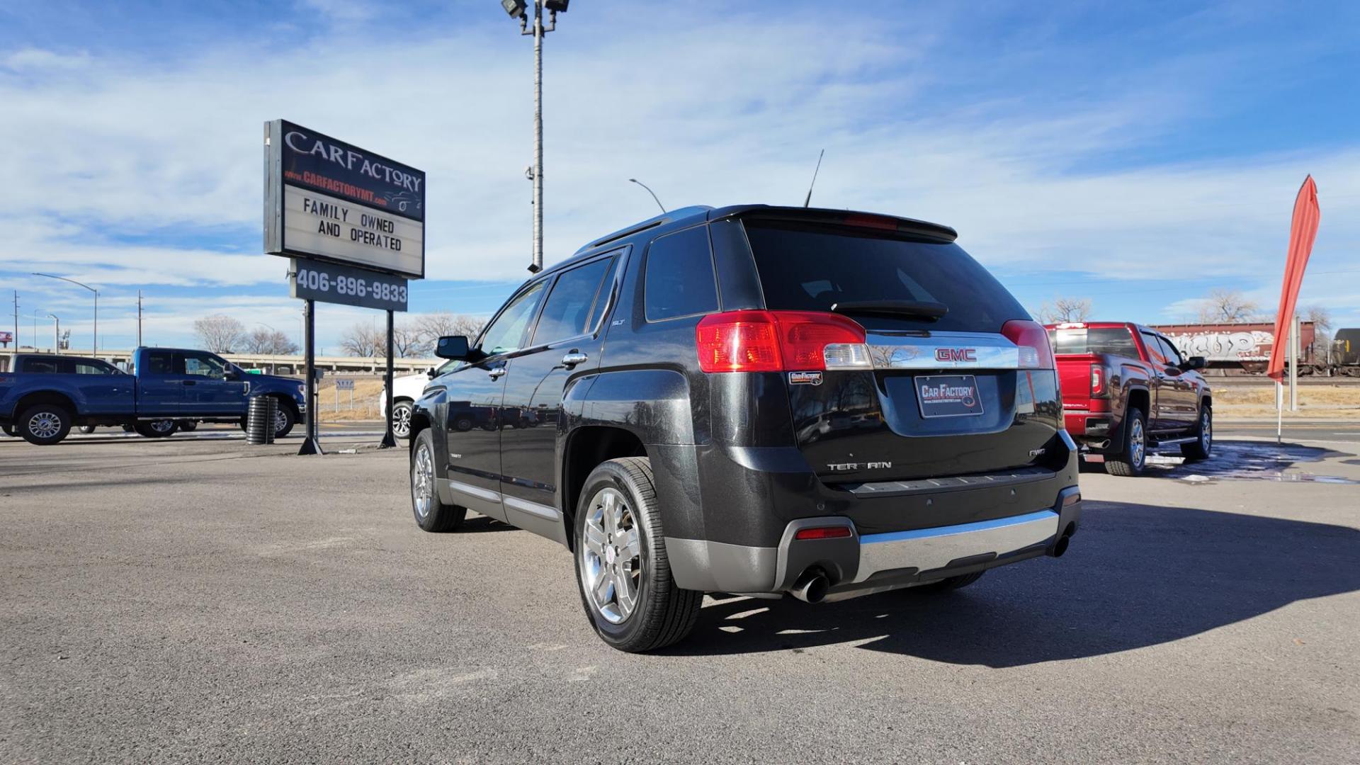 2012 Carbon Black Metallic /Jet Black GMC Terrain SLT2 AWD (2GKFLXE52C6) with an 3.0L V6 DOHC 24V FFV engine, 6-Speed Automatic transmission, located at 4562 State Avenue, Billings, MT, 59101, (406) 896-9833, 45.769516, -108.526772 - Your looking at a 2012 Terrain All Wheel Drive The Terrain is a local trade in. There are no accidents recorded on the history report. The Terrain runs and drives nicely, the interior and exterior are clean. The 18 Inch tires are in good condition It has a 3.0 Liter V6 engine, 6 Speed automatic - Photo#5