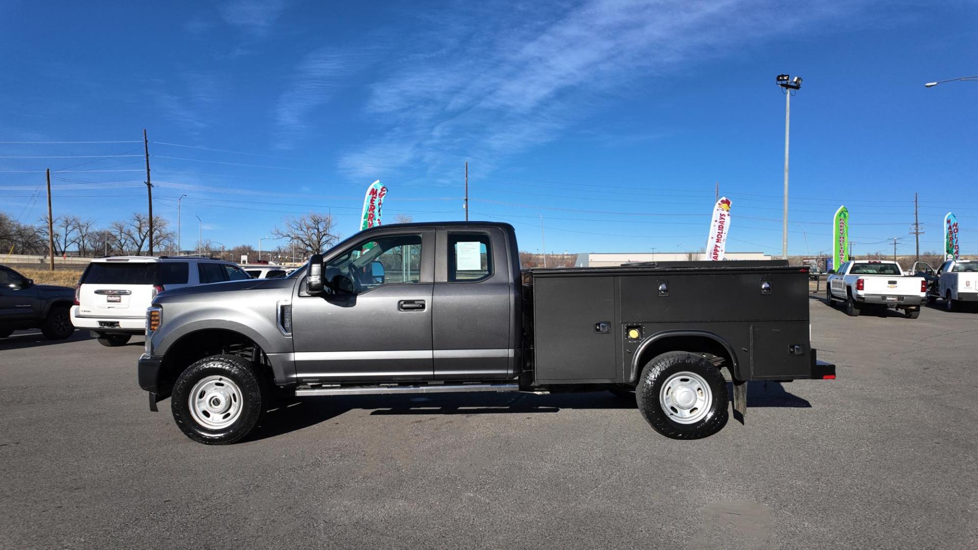 2019 Magnetic Gray Metallic /Grey Earth Ford F-250 SD XL (1FD7X2B60KE) with an 6.2L V8 OHV 16V engine, 6 speed automatic transmission, located at 4562 State Avenue, Billings, MT, 59101, (406) 896-9833, 45.769516, -108.526772 - 2019 Ford F250 Super Cab 4x4 with a Knapheide Service Body The Ford has been inspected and serviced. Ready to go to the job site today. There are no accidents recorded on the history report. The Truck runs and drives nicely. The 17 Inch Hankook Dynapro tires are in good condition. The interior an - Photo#12