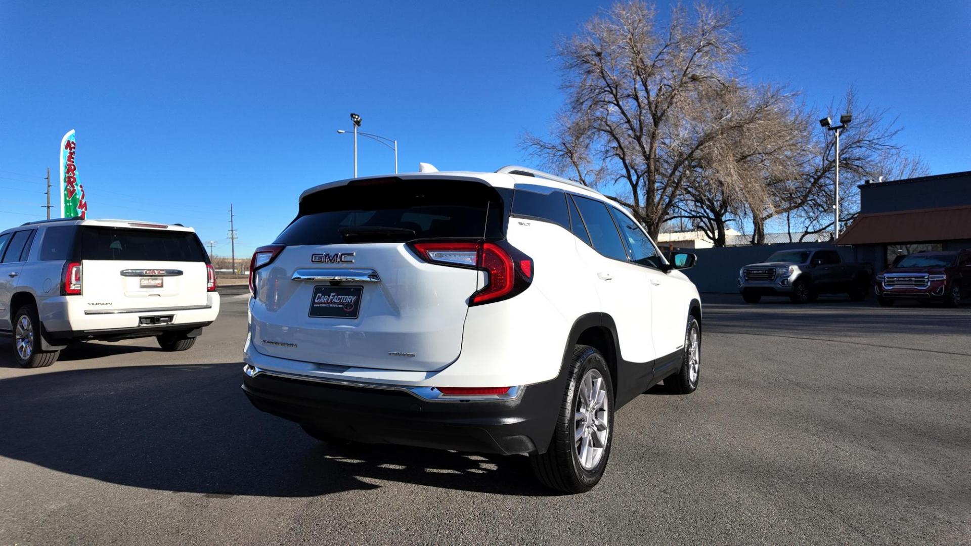 2024 Summit White /Jet Black GMC Terrain SLT AWD (3GKALVEG1RL) with an 1.5L L4 DOHC 16V TURBO engine, 6A transmission, located at 4562 State Avenue, Billings, MT, 59101, (406) 896-9833, 45.769516, -108.526772 - 2024 GMC Terrain SLT All Wheel Drive The Terrain is a One Owner vehicle with no accidents recorded on the history report. It has less than 6,000 miles and comes with the remaining factory warranty. The 18 Inch Michelin tires are in good shape. it has a 1.5 Liter 4 cylinder engine, 9 Speed automati - Photo#7