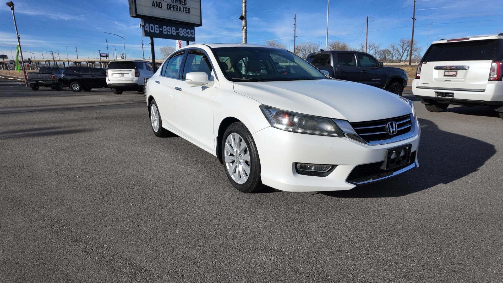 2013 White Orchid Pearl /Ivory Honda Accord EX-L (1HGCR3F80DA) with an 3.5L V6 SOHC 24V engine, 6-Speed Automatic transmission, located at 4562 State Avenue, Billings, MT, 59101, (406) 896-9833, 45.769516, -108.526772 - 2013 Honda Accord EX-L it's a low mileage, local Trade In, the Accord is a 2 owner vehicle that's been in Montana since new. There are no accidents recorded on the history report. The interior is very clean especially given its age. The Honda runs and drives well. The 17 Inch Fallkin Tires are in g - Photo#9