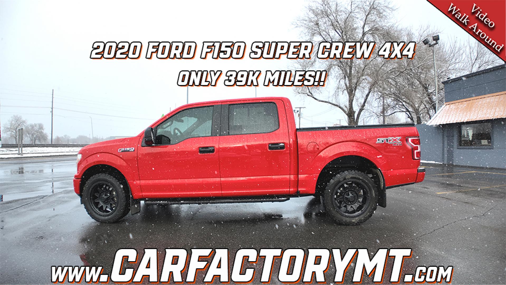 2020 Race Red /Black Ford F-150 XLT SuperCrew 6.5-ft. Bed 4WD (1FTEW1EP9LF) with an 2.7L V6 DOHC 24V engine, 6A transmission, located at 4562 State Avenue, Billings, MT, 59101, (406) 896-9833, 45.769516, -108.526772 - 2020 Ford F-150 STX, four wheel drive, with only 39,621 miles! This One Owner Low Mileage Ford has been Inspected and serviced and we have a copy of the inspection and all the work performed as well as a full vehicle history report, There are no accidents recorded on the history report. The F - Photo#1