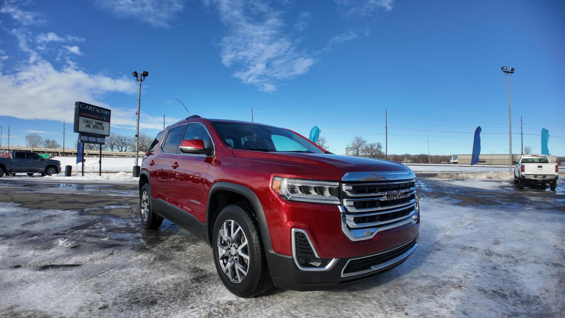 2023 Volcanic Red Tintcoat /Jet Black GMC Acadia SLT AWD (1GKKNUL4XPZ) with an 2.0L L4 DOHC 16V TURBO engine, 9A transmission, located at 4562 State Avenue, Billings, MT, 59101, (406) 896-9833, 45.769516, -108.526772 - 2023 GMC Acadia SLT All Wheel Drive The Acadia is a 1 Owner vehicle. There are no accidents recorded on the history report. The Interior and exterior are clean. The SUV also has the remainder of the factory warranty. The 18 Inch tires are in good shape. it has a 2 Liter Turbo Engine, 9 Speed a - Photo#9