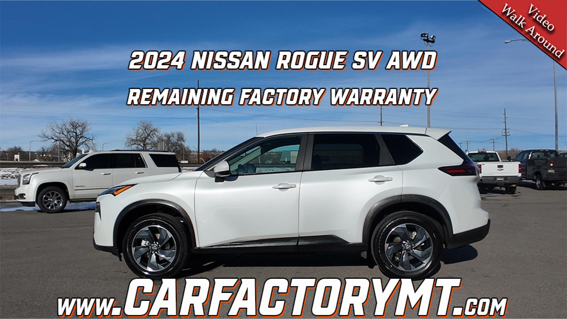 2024 Everest White Pearl /Charcoal Nissan Rogue SV AWD (5N1BT3BBXRC) with an 1.5 Liter engine, CVT transmission, located at 4562 State Avenue, Billings, MT, 59101, (406) 896-9833, 45.769516, -108.526772 - Photo#1