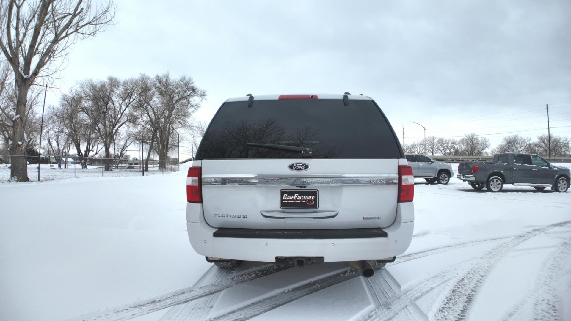 2016 White Platinum Metallic /Black Ford Expedition EL Platinum 4WD (1FMJK1MT1GE) with an 3.5L V6 DOHC 24V FFV engine, 6-Speed Automatic transmission, located at 4562 State Avenue, Billings, MT, 59101, (406) 896-9833, 45.769516, -108.526772 - 2016 Ford Expedition EL( Extended Length) 4x4 Platinum This Ford has no accidents recorded on the history report. The Interior and exterior are clean. the SUV runs and drives well. The 22 Inch tires are in good shape. It has a 3 point 5 Liter Ecoboost V6, 6 speed automatic transmission, 3 73 - Photo#6