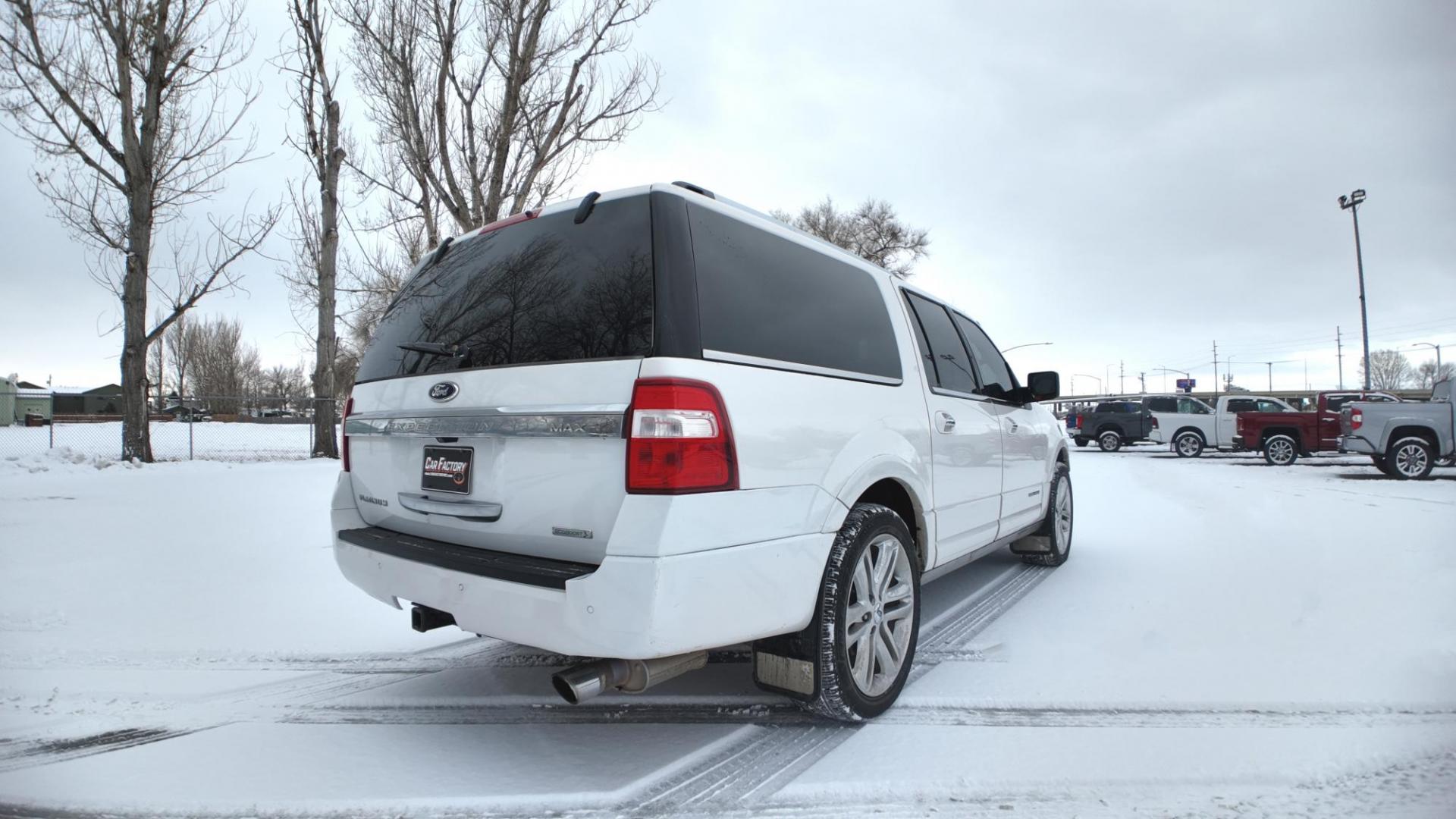 2016 White Platinum Metallic /Black Ford Expedition EL Platinum 4WD (1FMJK1MT1GE) with an 3.5L V6 DOHC 24V FFV engine, 6-Speed Automatic transmission, located at 4562 State Avenue, Billings, MT, 59101, (406) 896-9833, 45.769516, -108.526772 - 2016 Ford Expedition EL( Extended Length) 4x4 Platinum This Ford has no accidents recorded on the history report. The Interior and exterior are clean. the SUV runs and drives well. The 22 Inch tires are in good shape. It has a 3 point 5 Liter Ecoboost V6, 6 speed automatic transmission, 3 73 - Photo#7